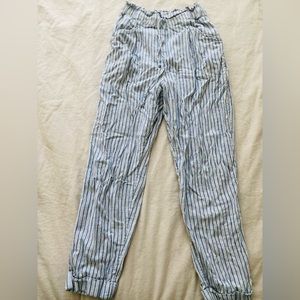 American Eagle linen striped pants
